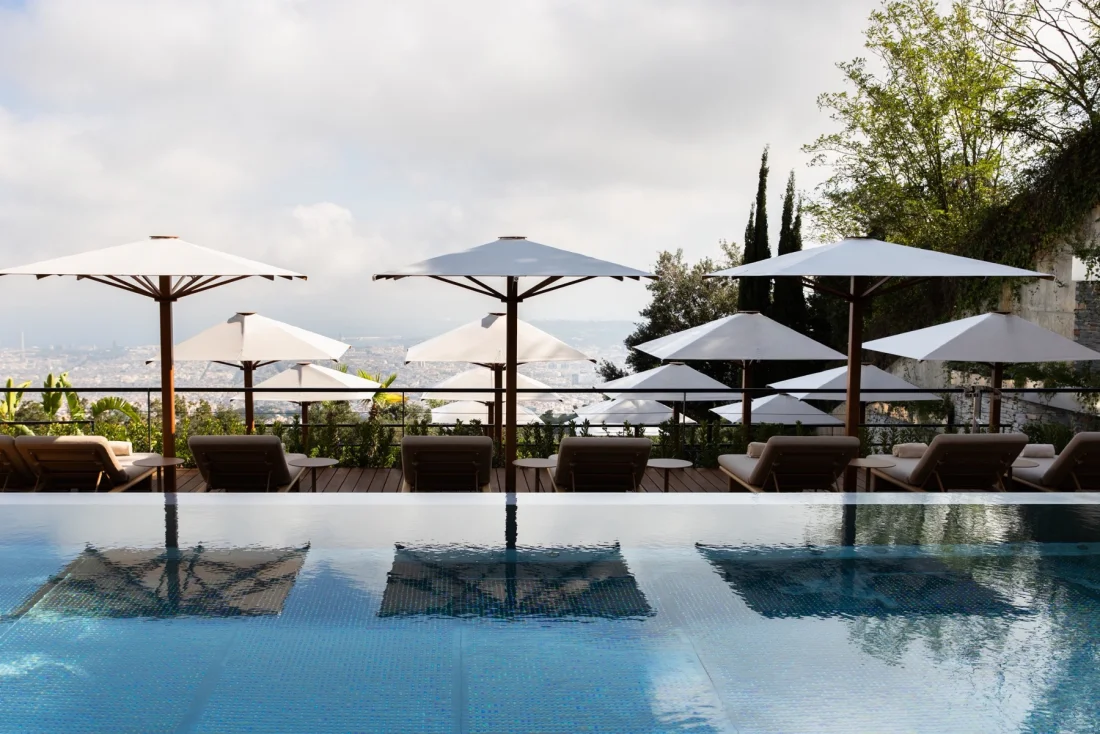The pool and terrace at METT Barcelona